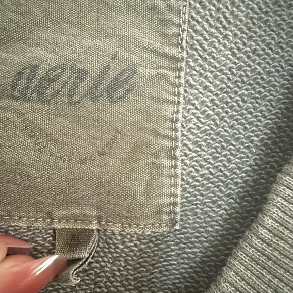 Aerie Olive V-neck Sweatshirt - Picture 4 of 4